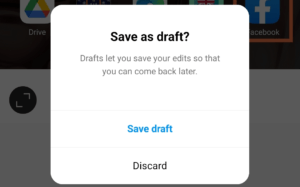  save your Instagram post as draft