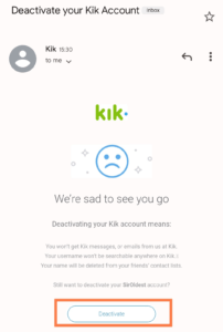 Temporary Deactivate Kik Account 