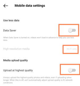  Accounts and mobile data usage