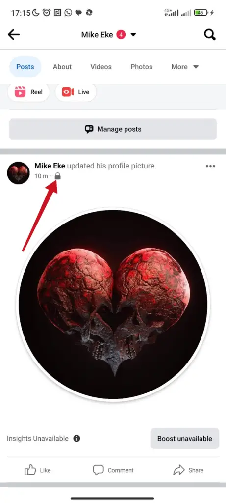 Update Facebook Profile Picture Without Notifying Everyone