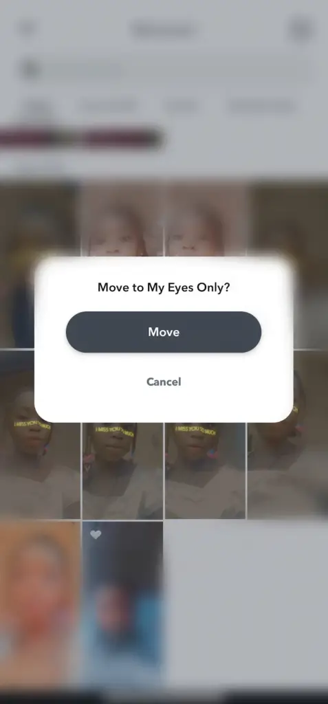 How To Move Snaps To "My Eyes Only" on Snapchat