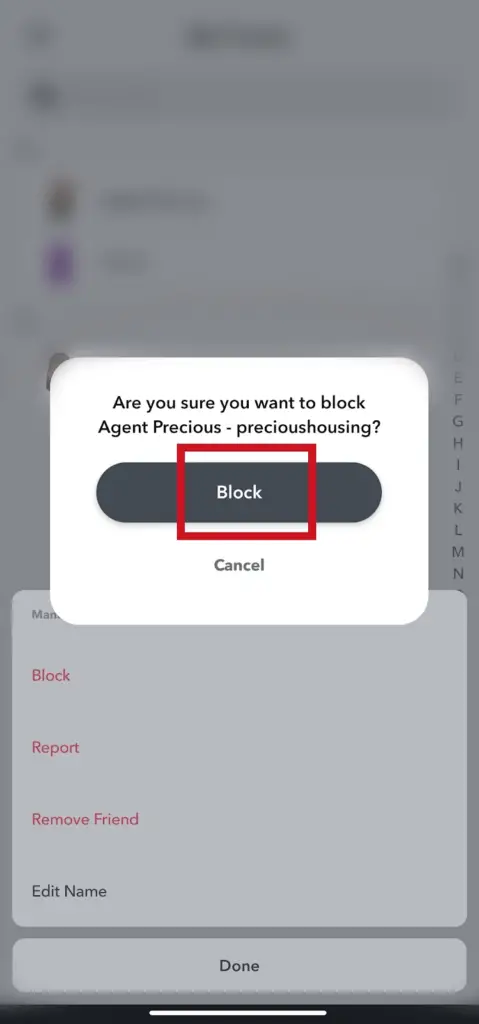 Block Someone From Your Profile