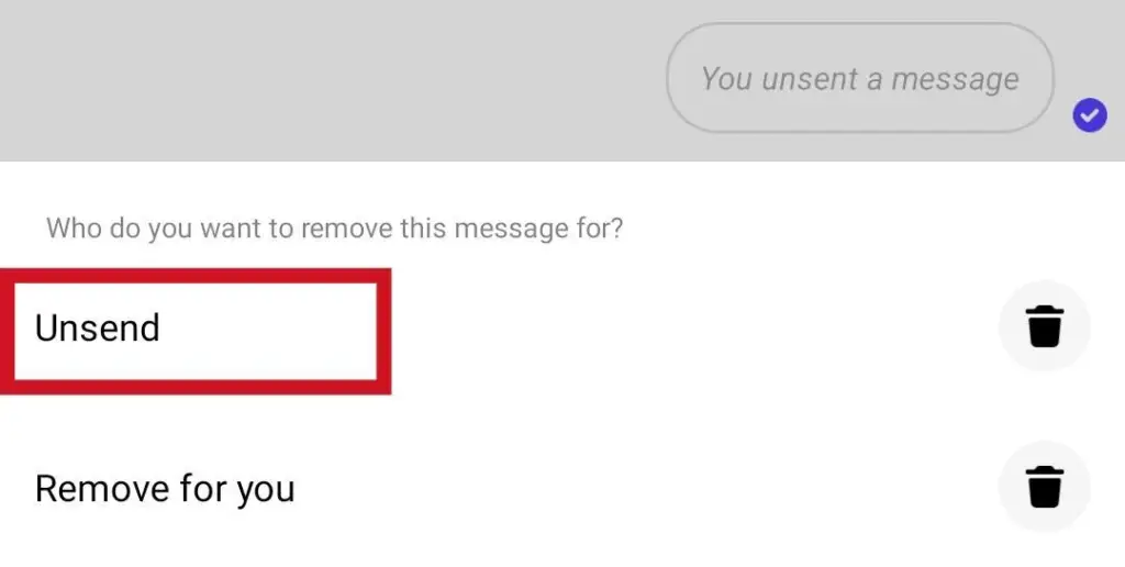 How To Unsend A Message On Messenger