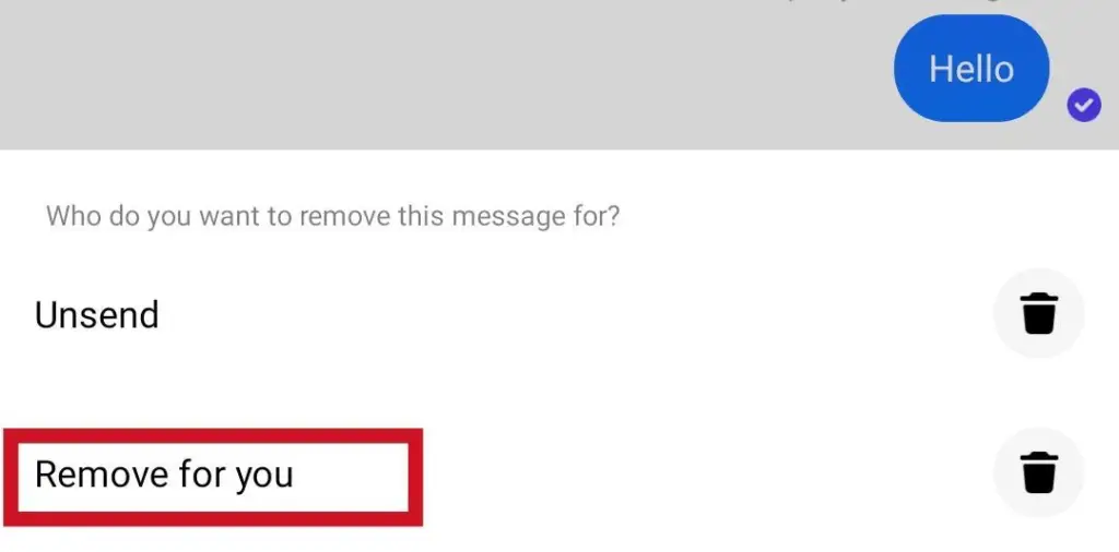 How To Remove A Message On Messenger