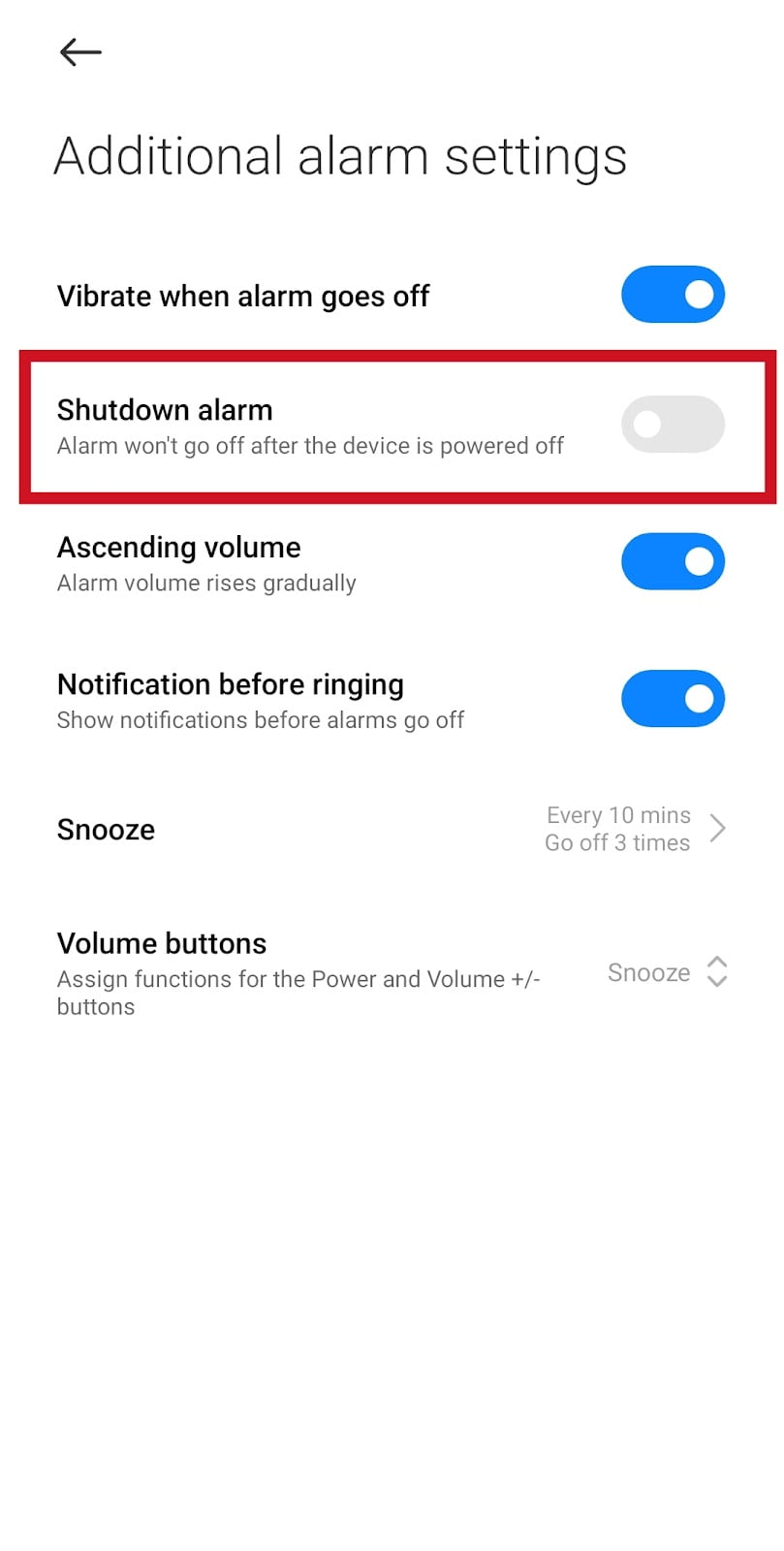 How to Enable Shutdown Alarm on Android 