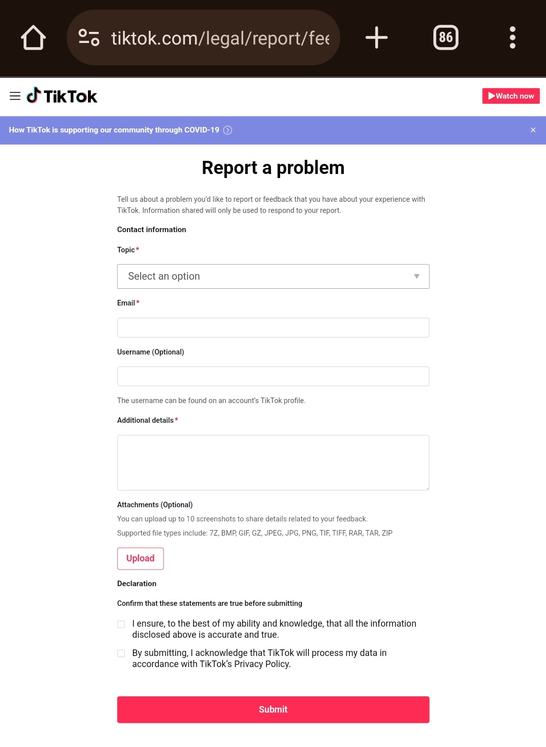 How To Contact Tiktok Support Using The Feedback Form